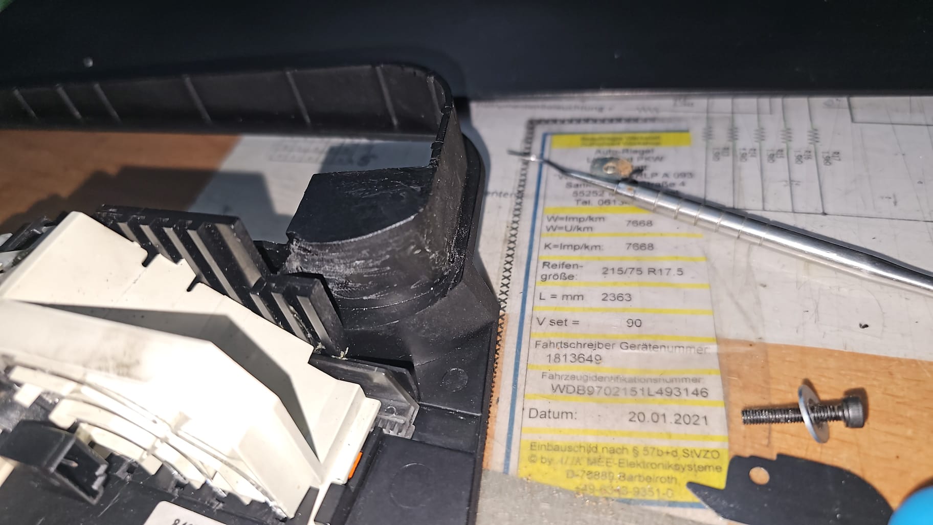 Reparatur Wählhebelblende E31