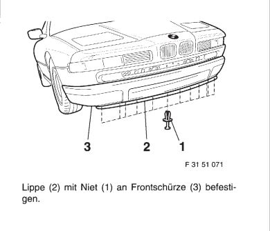 E31 CSi Spoilergummi M-Technik Style