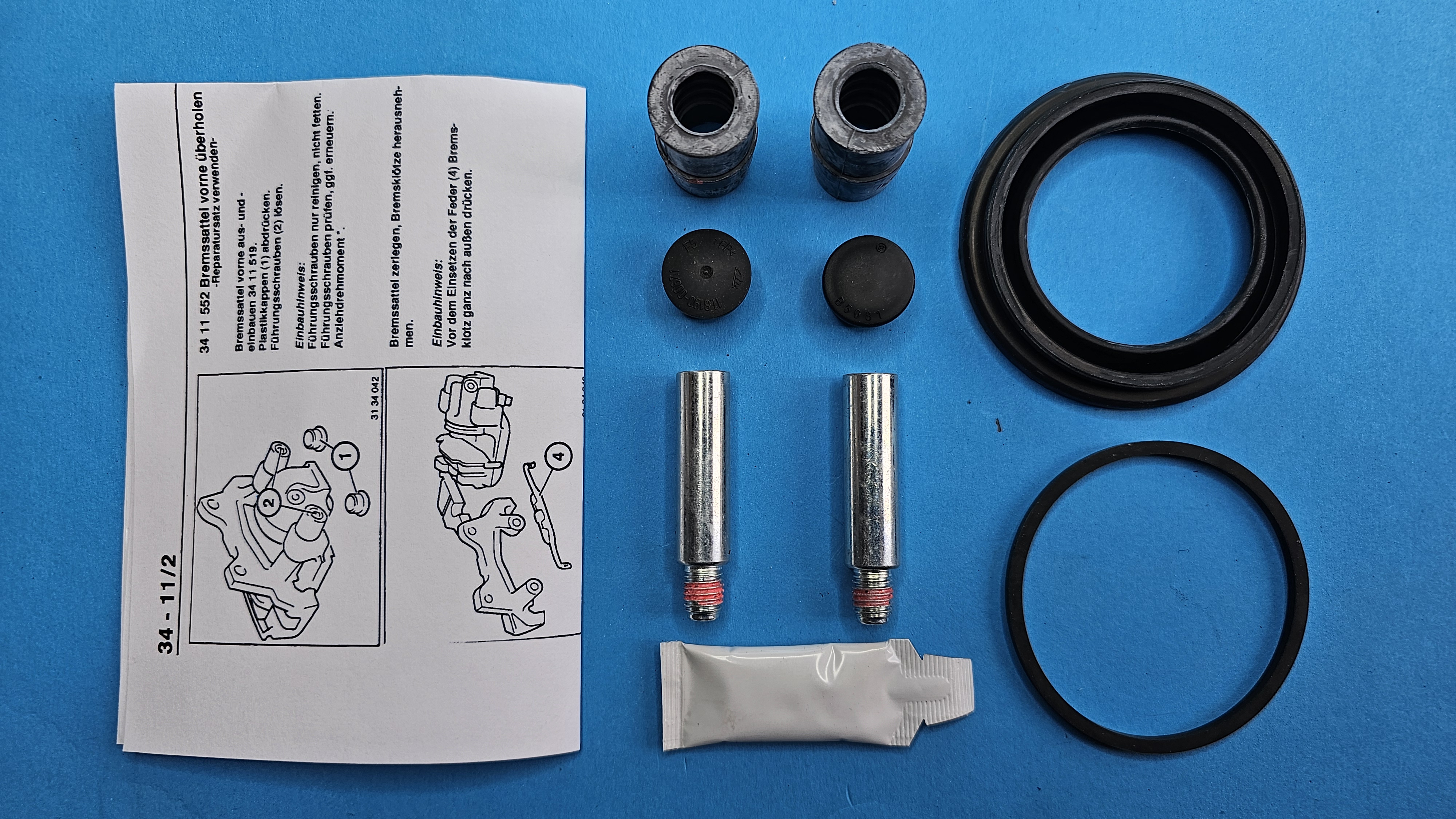 E31 Reparatursatz Bremssattel 60mm inclusive Führungshülsen